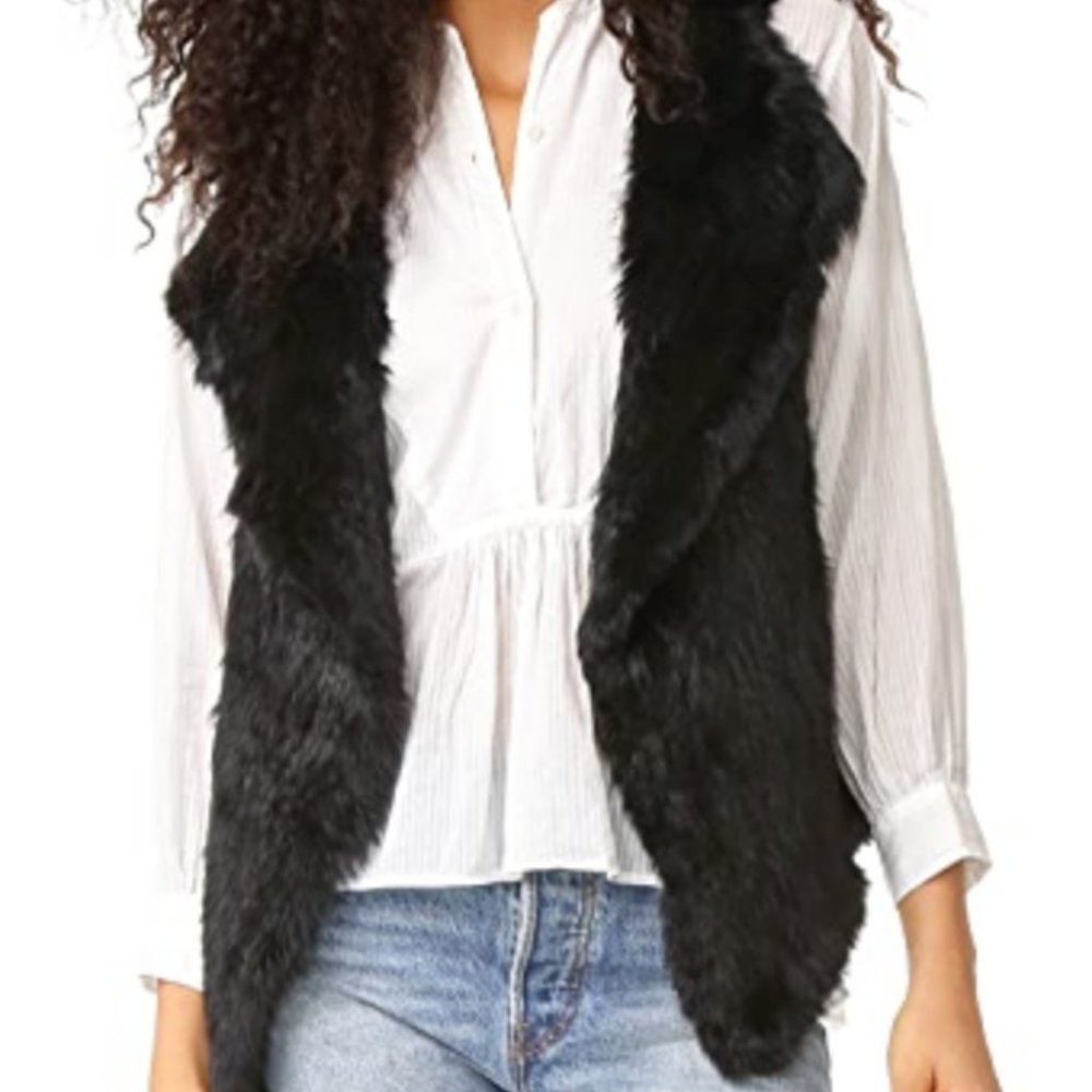 Joie Black Fur Vest